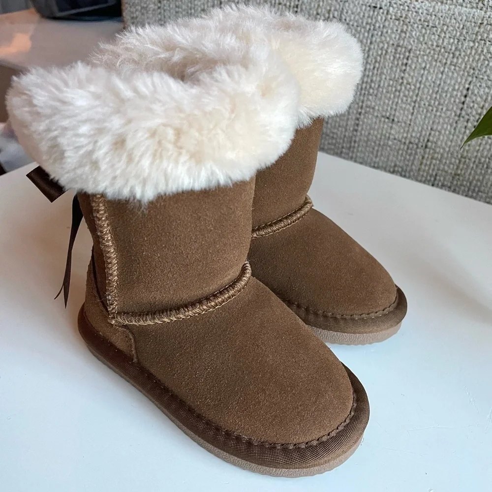 LAMO Toddler Girls Shearling-Lined Boots Size 7